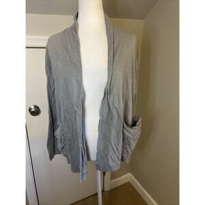 James Perse Los Angeles Women's Gray‎ Cotton Long Sleeve Cardigan Size 2
